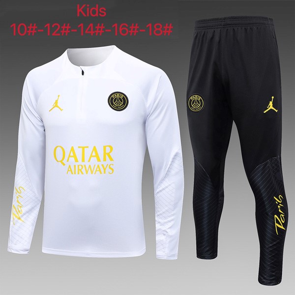 Ninos Chandal PSG 2023-2024 Blanco Negro